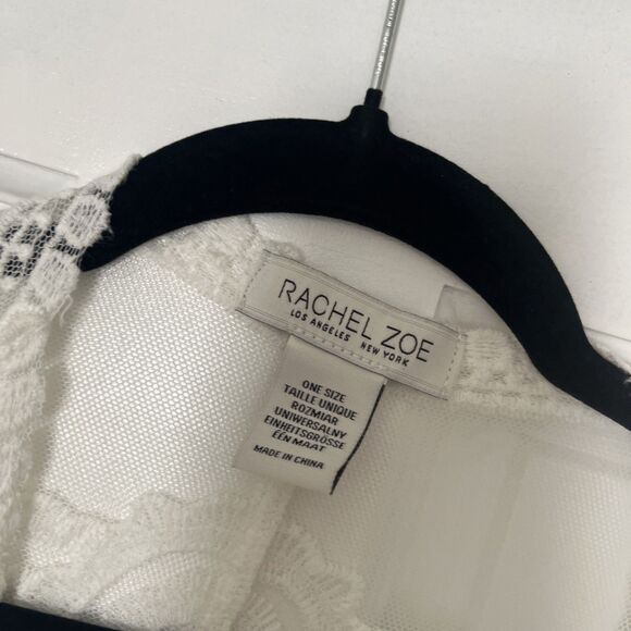 Rachel Zoe Sheer Lace Kimono Cardigan White Boho Beach Cover Up Maternity - Picture 2 of 6